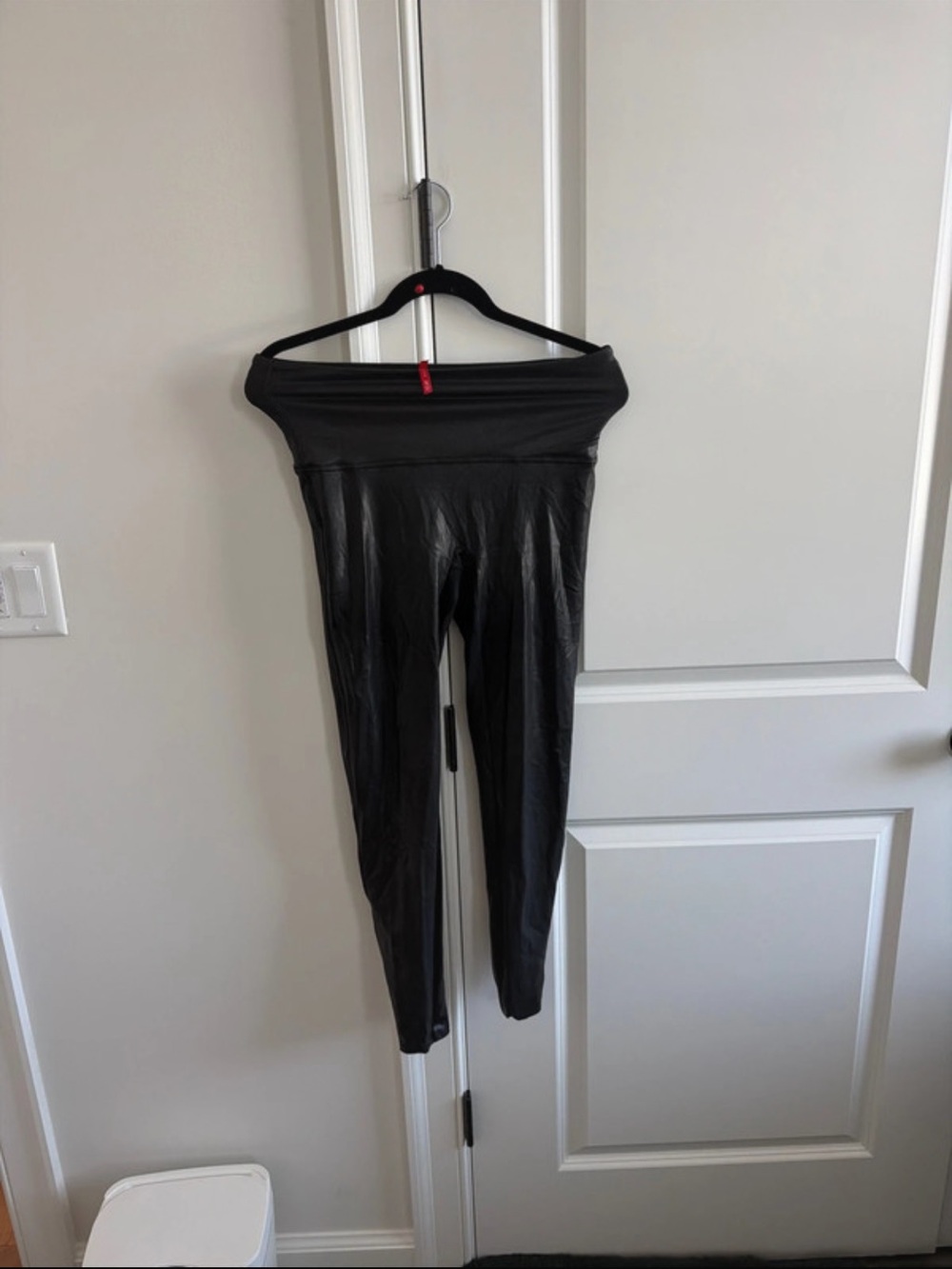 SPANX Black High-Waist Fold-Over Leggings